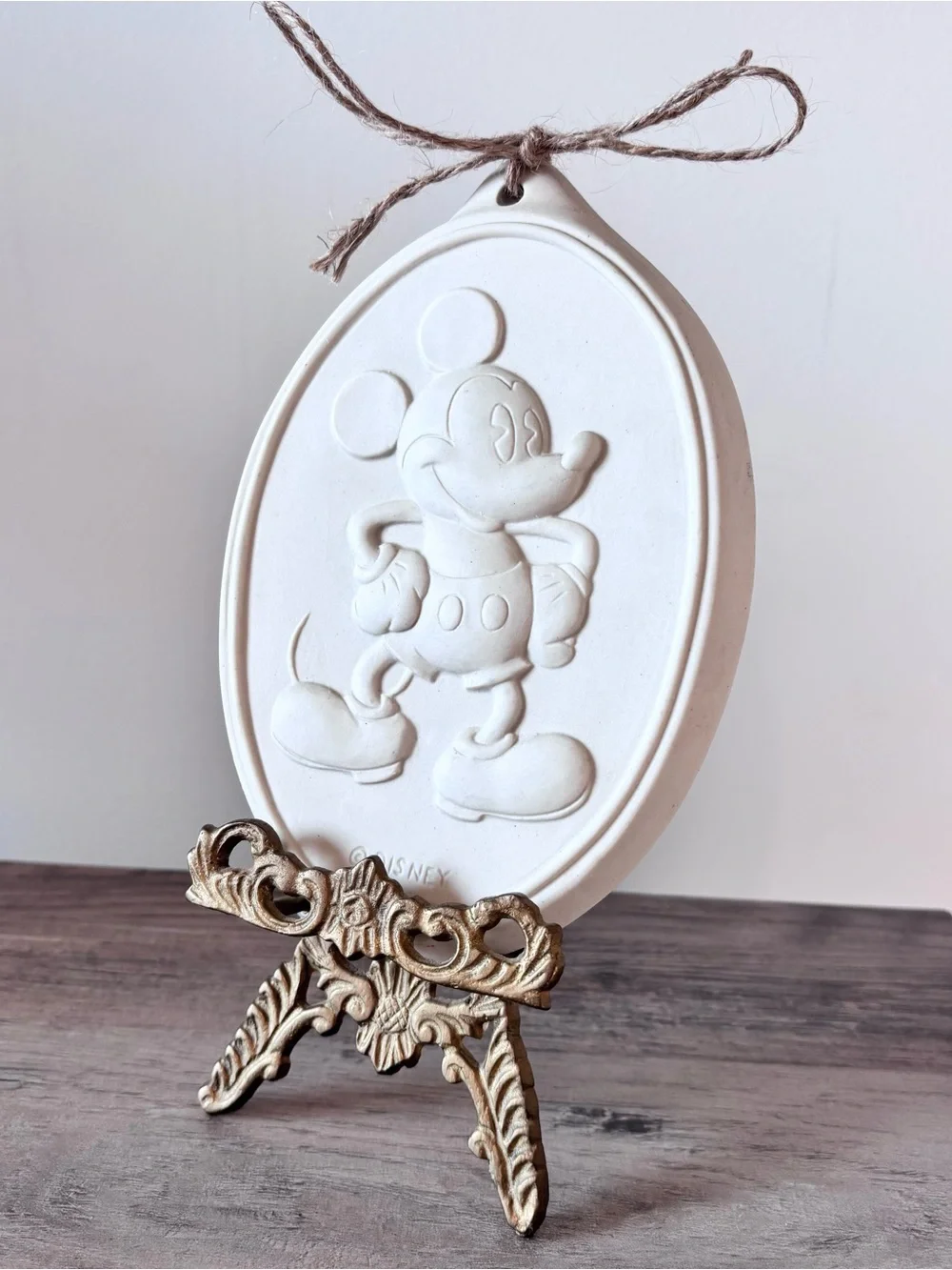 Vintage 1990s Disney Mickey Mouse & Co. Ceramic Cookie Flip Mold and Wall Plaque